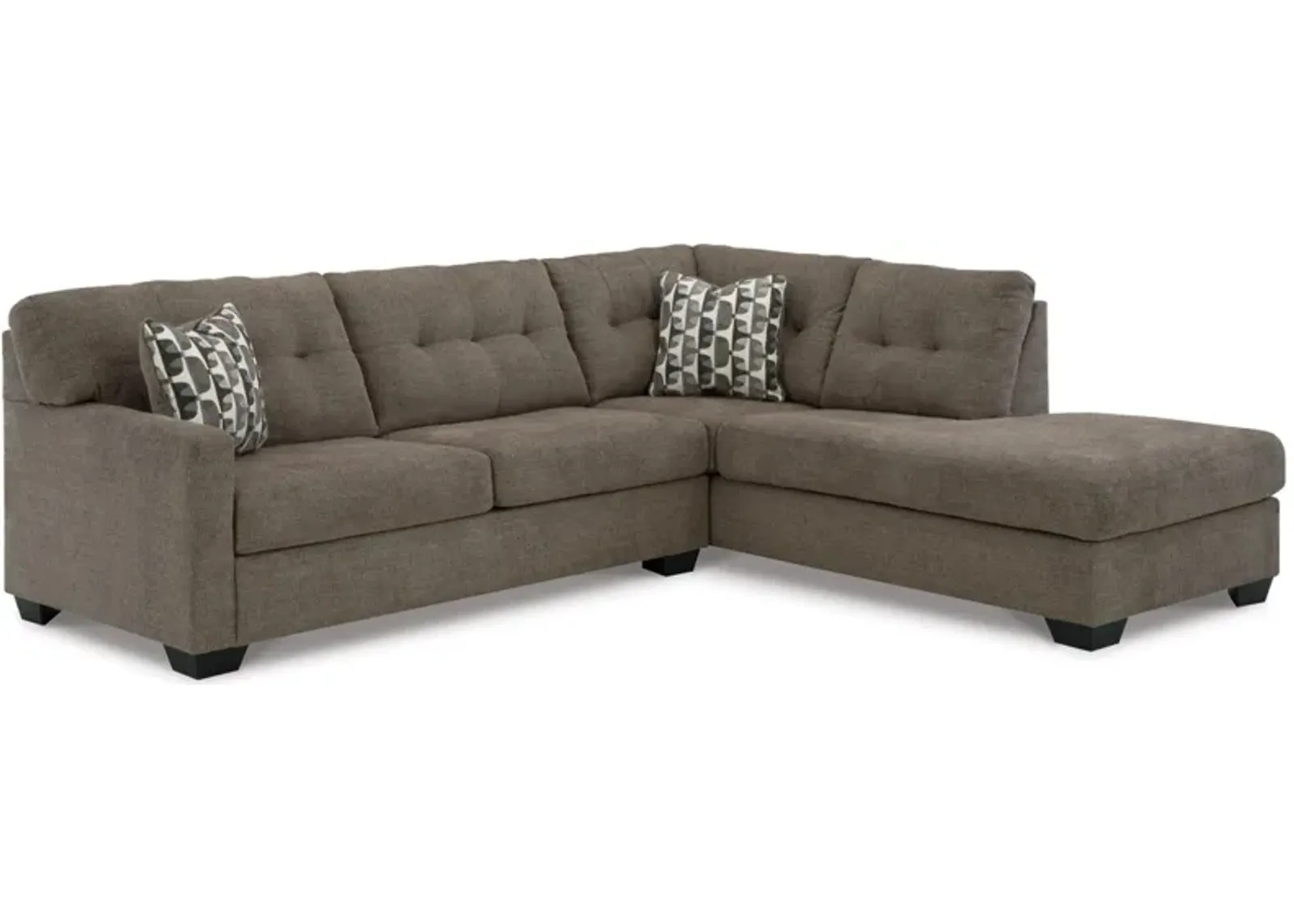 Signature Design by Ashley® Mahoney 2-Piece Chocolate Right-Arm Facing Sectional and Chaise