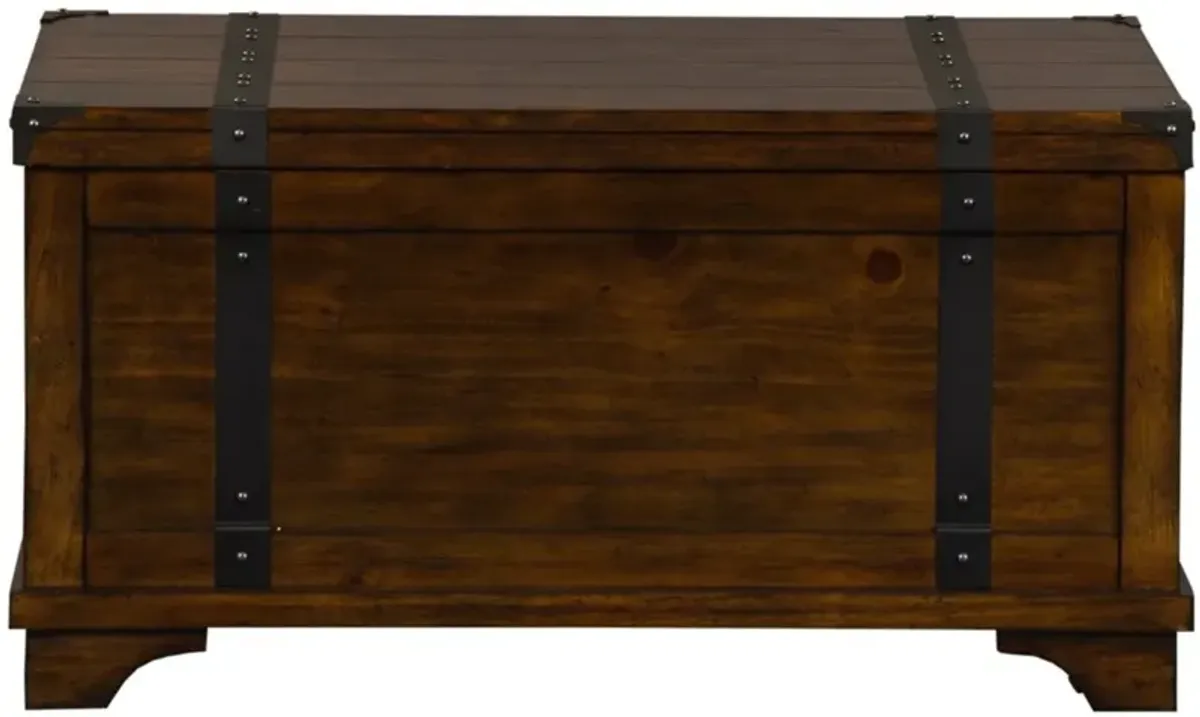 Liberty Furniture Aspen Skies Russet Brown Storage Trunk