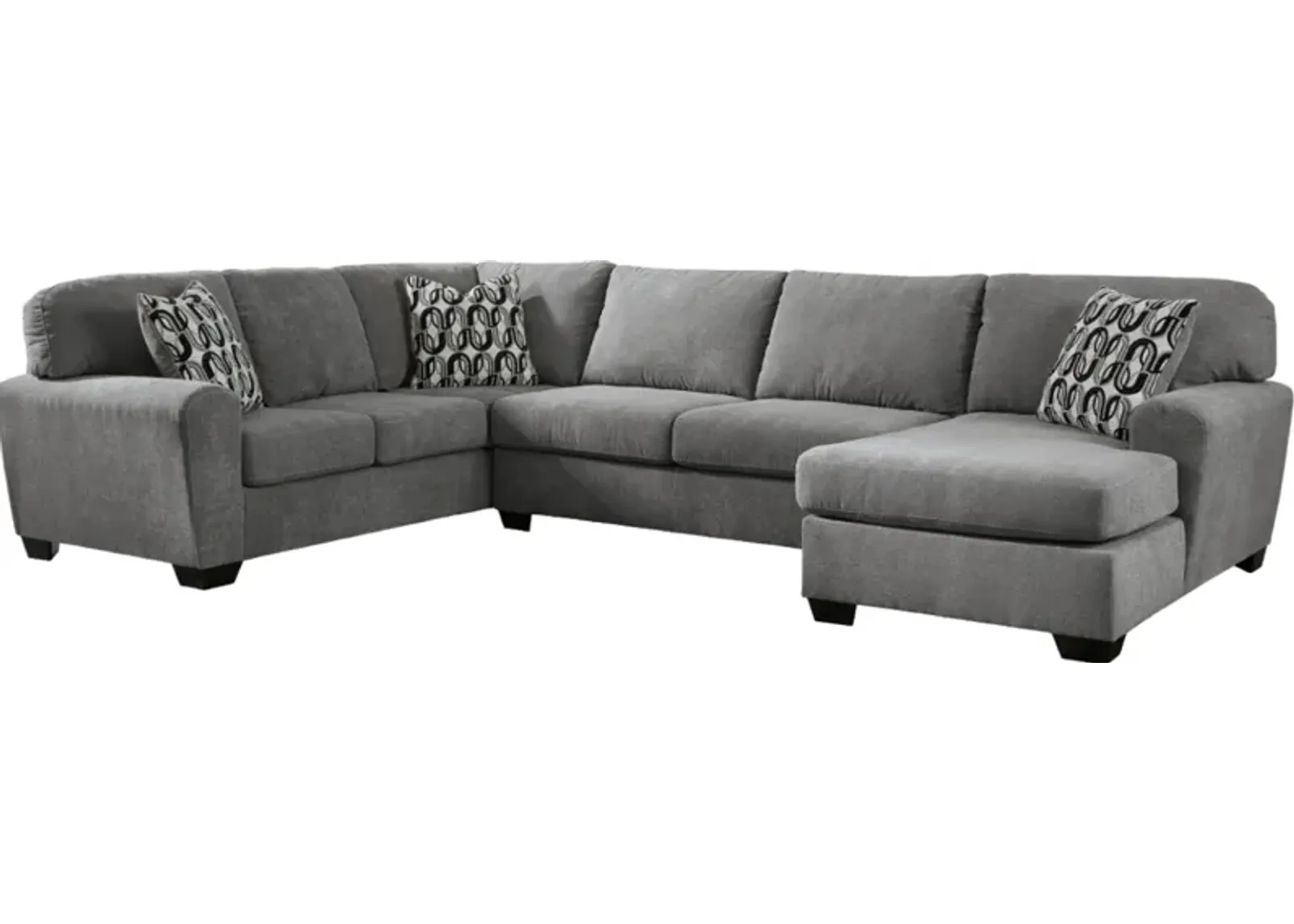 Benchcraft® Birkdale Court 3-Piece Gray Right-Arm Facing Sectional and Chaise