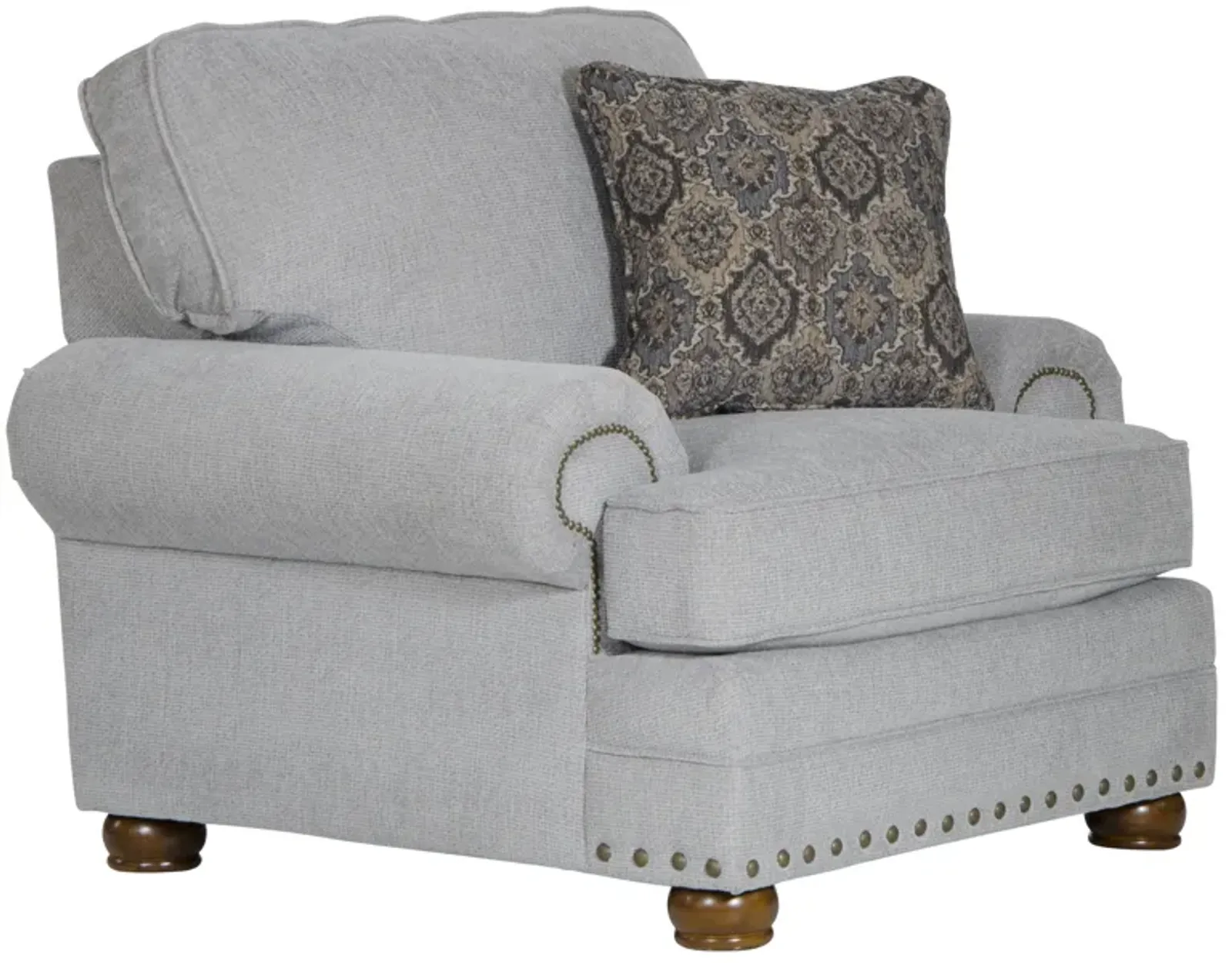 iAmerica Chenille Nailhead Trim Chair