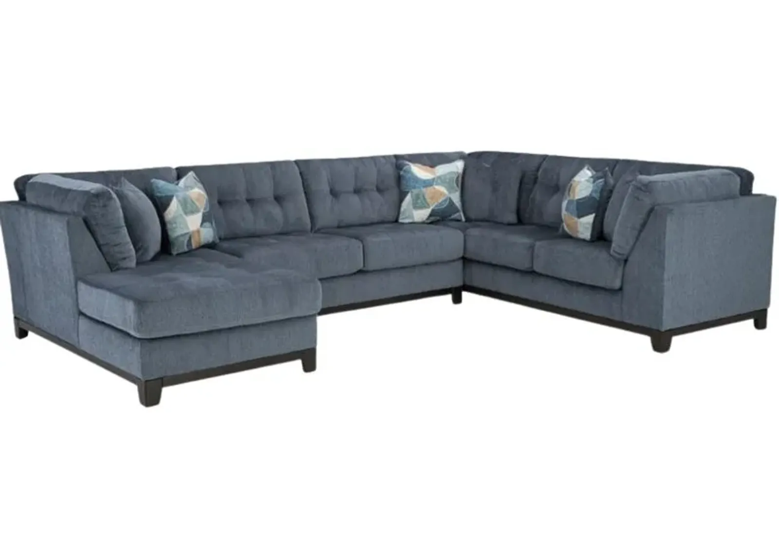 Benchcraft® Maxon Place 3-Piece Navy Left-Arm Facing Sectional and Chaise