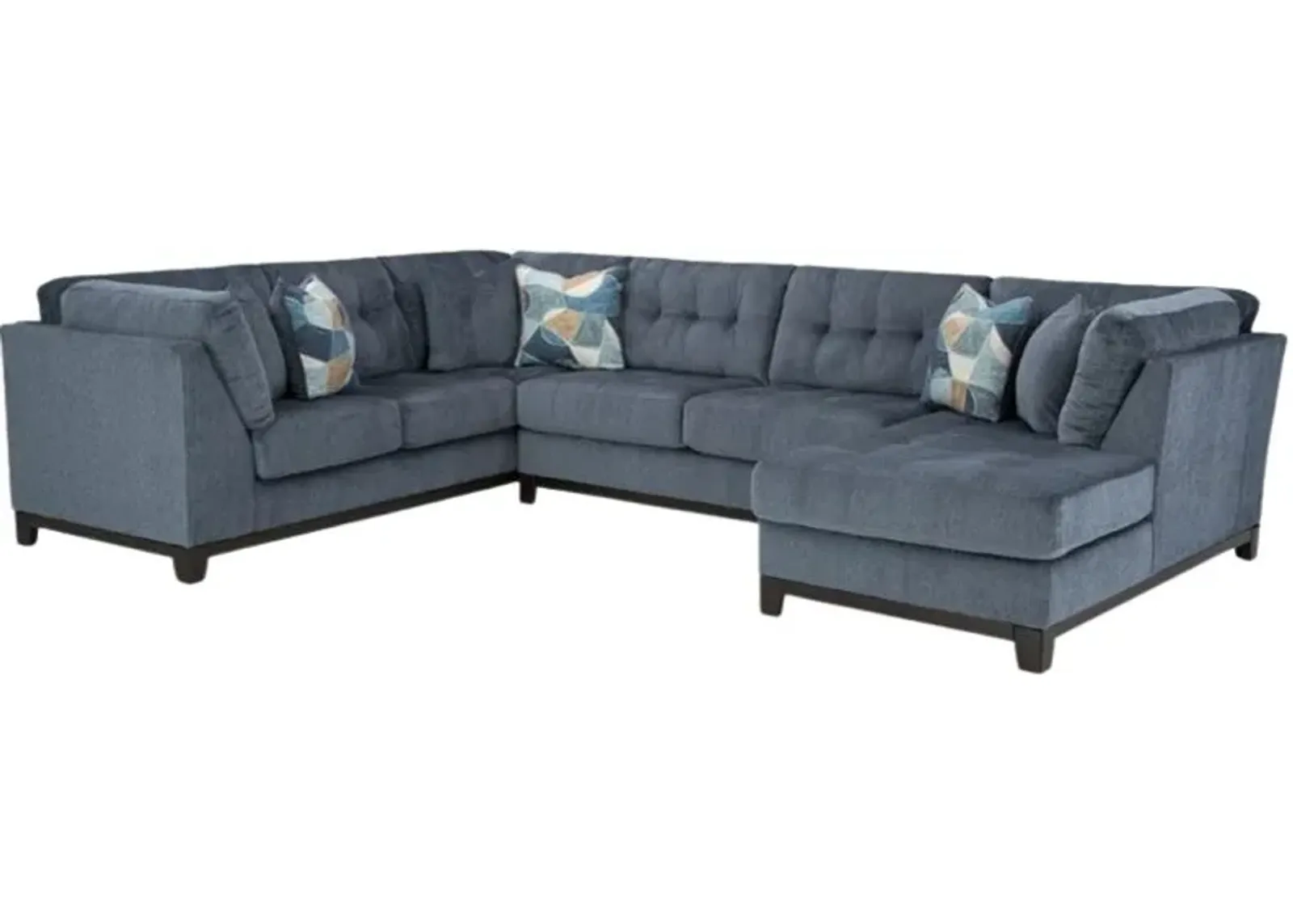 Benchcraft® Maxon Place 3-Piece Navy Right-Arm Facing Sectional and Chaise