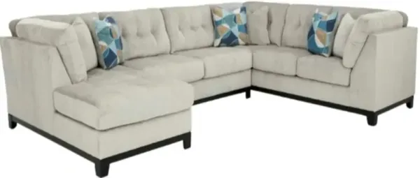 Benchcraft® Maxon Place 3-Piece Stone Tufted Left Arm Facing Sectional and Chaise 