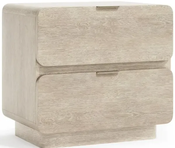 Bernhardt Antibes Rustic Oak Two Drawer Nightstand