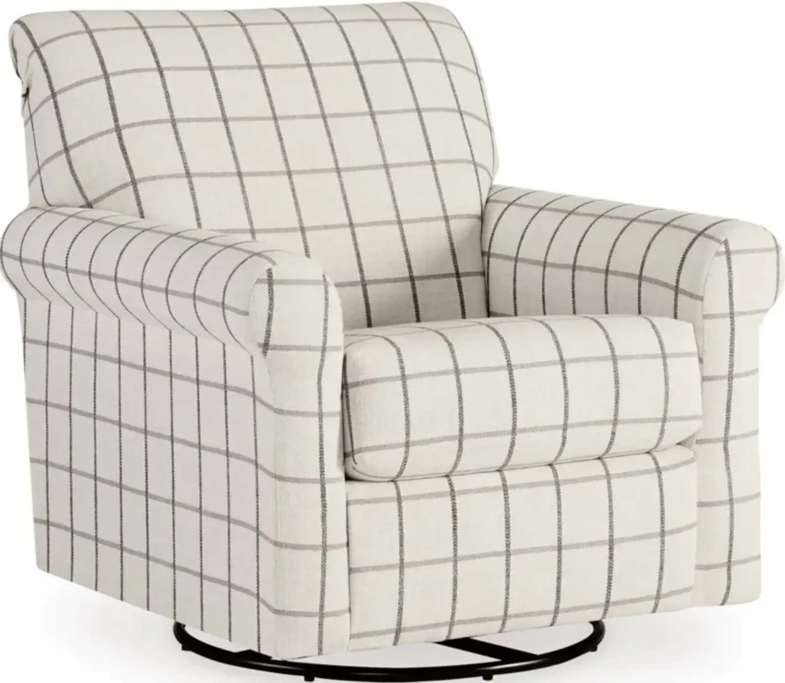 Benchcraft® Davinca Charcoal Swivel Glider Accent Chair