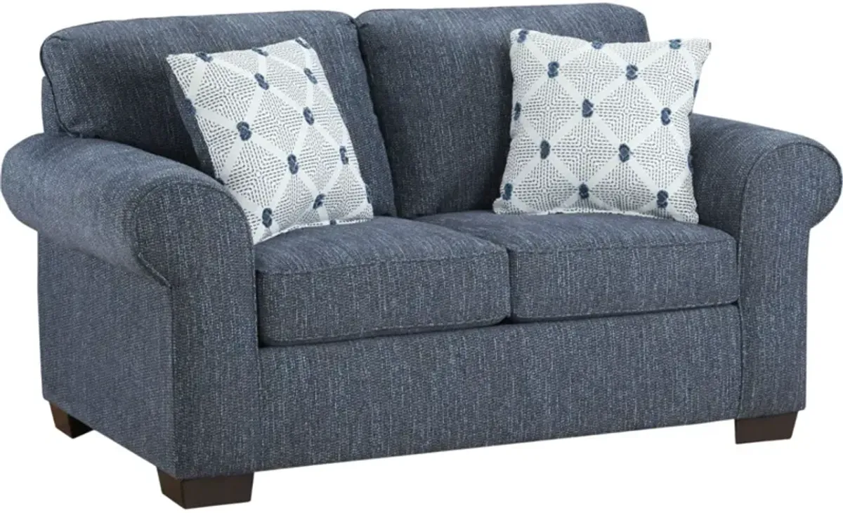 Affordable Furniture Belhaven Indigo Loveseat