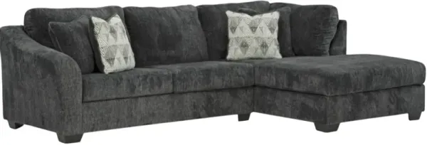 Signature Design by Ashley® Biddeford 2-Piece Shadow Right-Arm Facing Sleeper Chaise Sectional