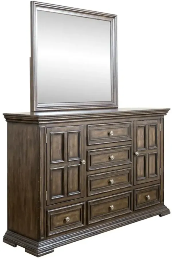 Liberty Furniture Big Valley Brownstone Dresser and Mirror