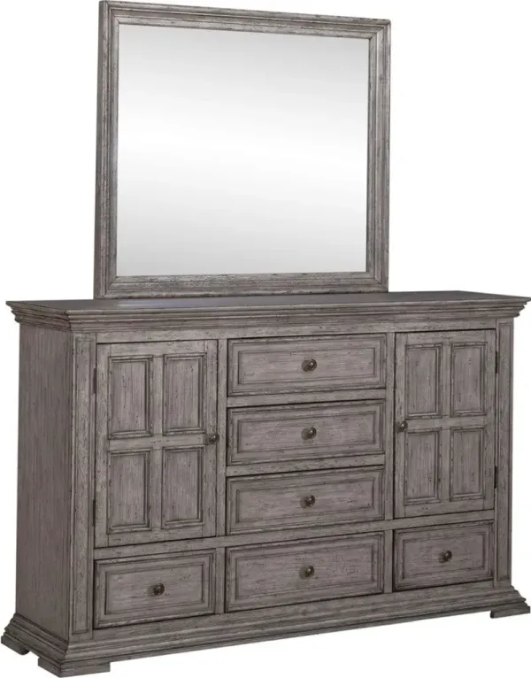 Liberty Furniture Graystone Dresser with Mirror