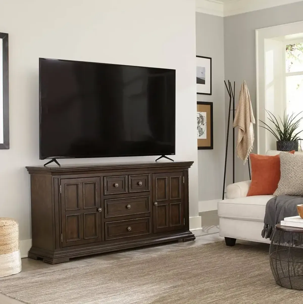 Liberty Furniture Big Valley Brownstone 66 Inch TV Console