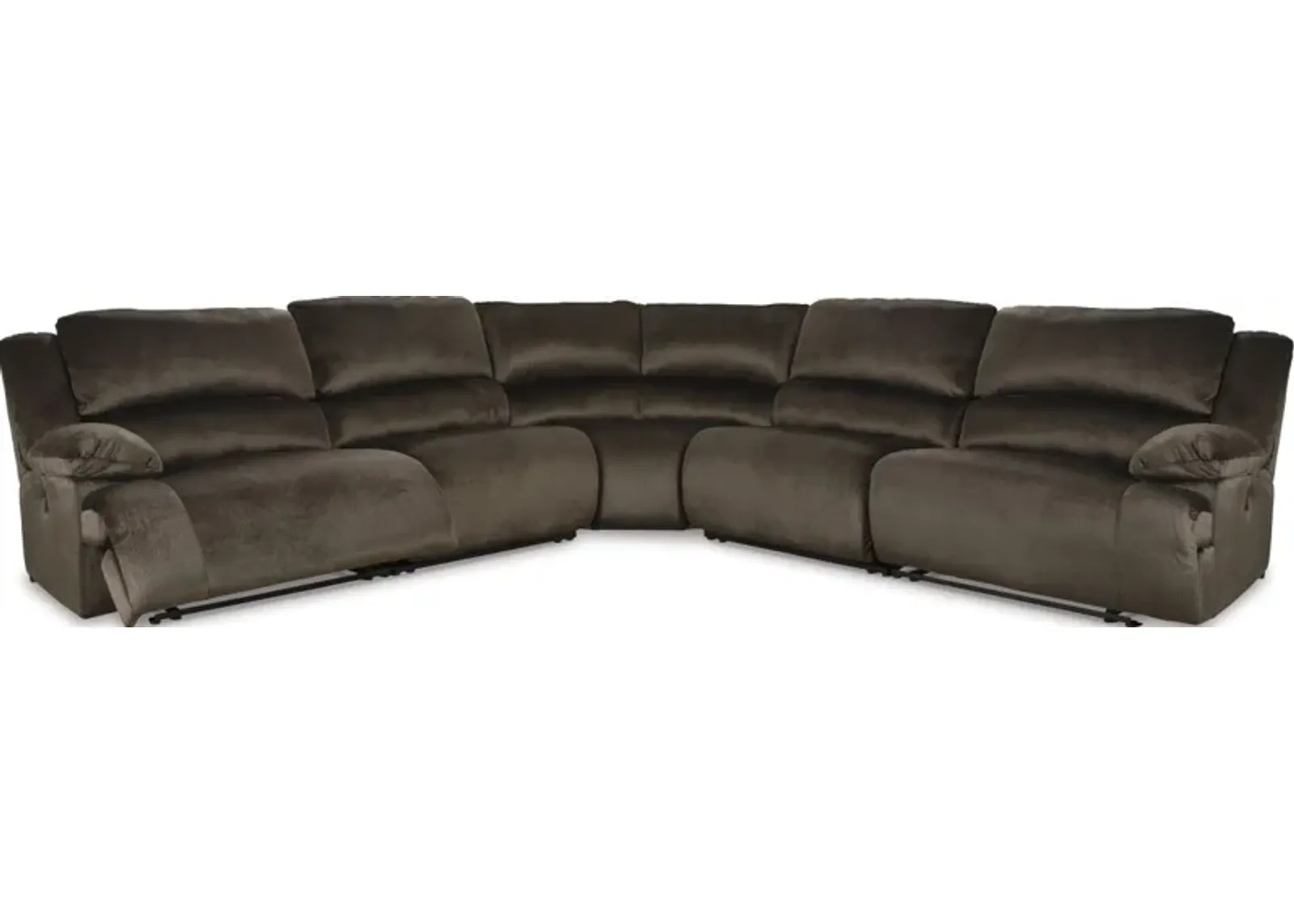 Signature Design by Ashley® Clonmel 5-Piece Chocolate Power Reclining Sectional