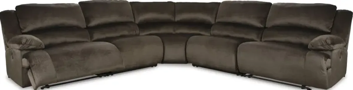 Signature Design by Ashley® Clonmel 5-Piece Chocolate Power Reclining Sectional