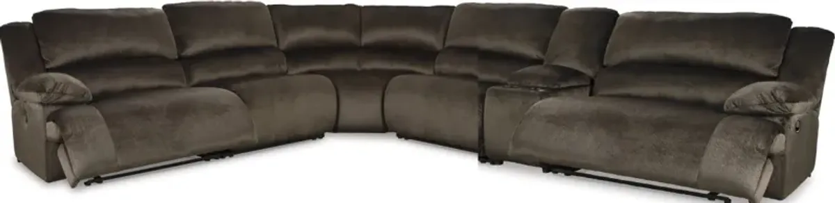 Signature Design by Ashley® Clonmel 6-Piece Chocolate Manual Reclining Sectional