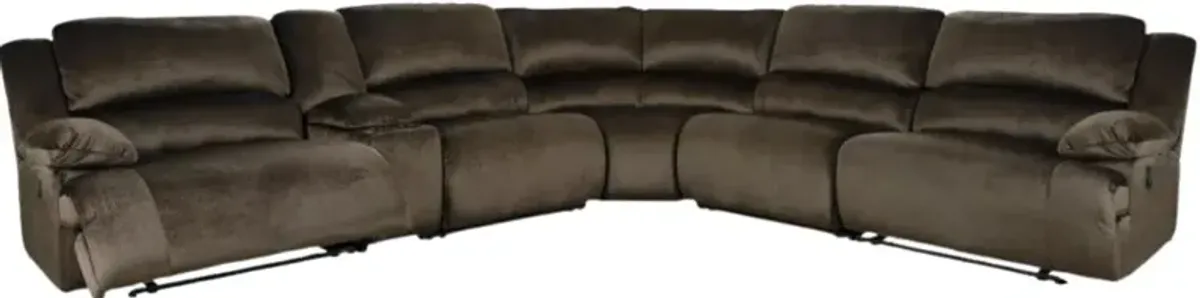 Signature Design by Ashley® Clonmel 6-Piece Chocolate L-Shape Manual Reclining Sectional