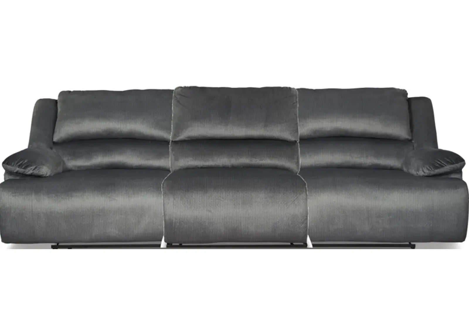 Signature Design by Ashley® Clonmel 3-Piece Charcoal Manual Reclining Sectional