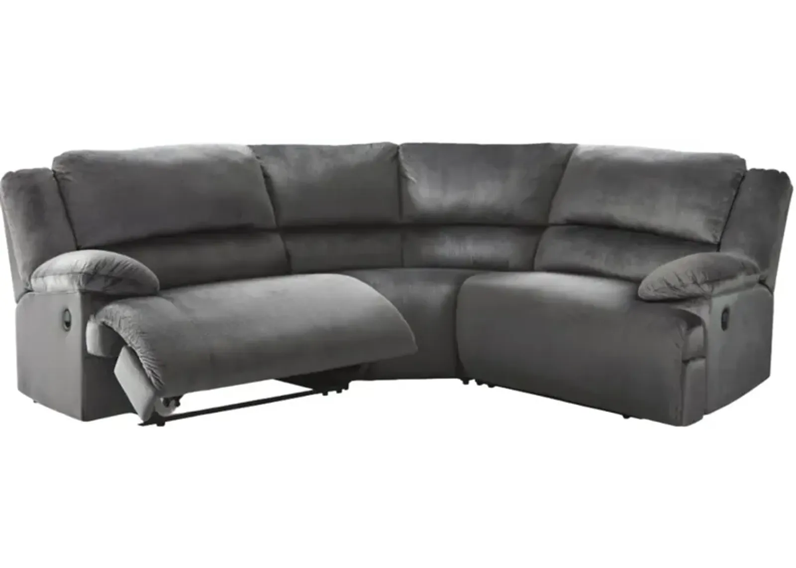 Signature Design by Ashley® Clonmel 4-Piece Charcoal Reclining Sectional Sofa