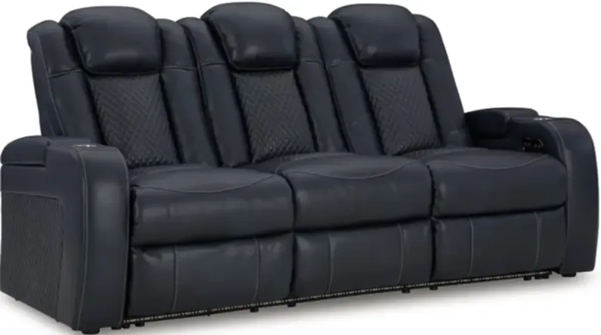 Signature Design by Ashley® Fyne-Dyme Sapphire Power Reclining Sofa