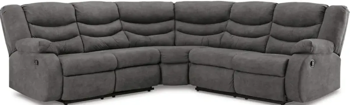 Signature Design by Ashley® Partymate 2-Piece Slate Reclining Sectional