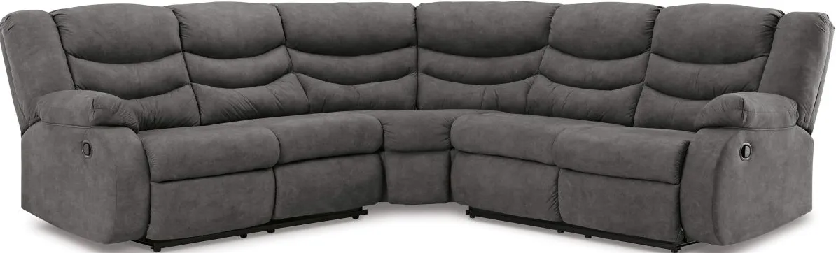 Signature Design by Ashley® Partymate 2-Piece Slate Reclining Sectional