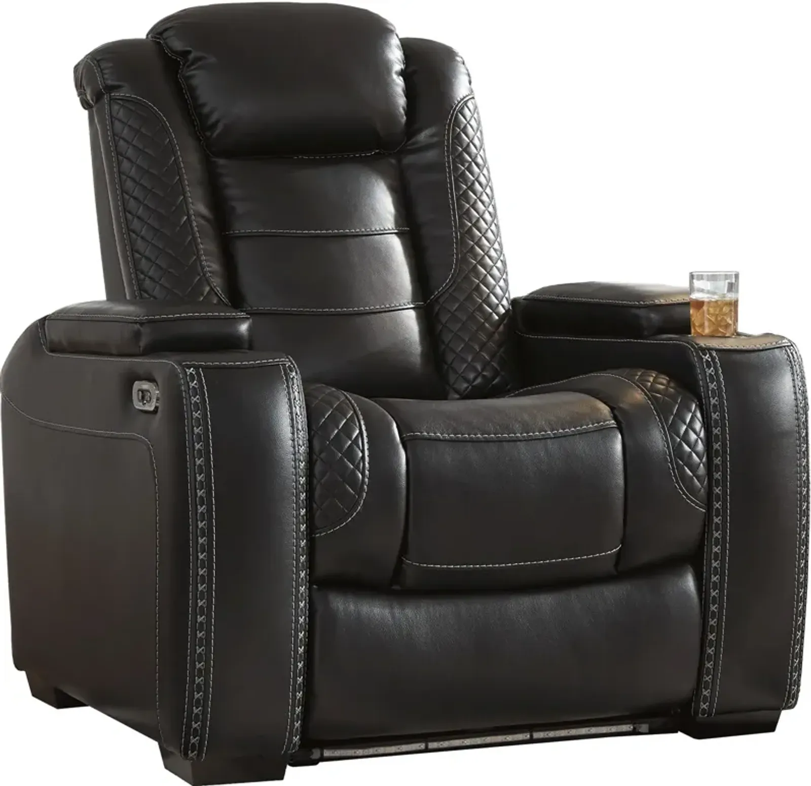 Signature Design by Ashley® Party Time Midnight Power Recliner with Adjustable Headrest