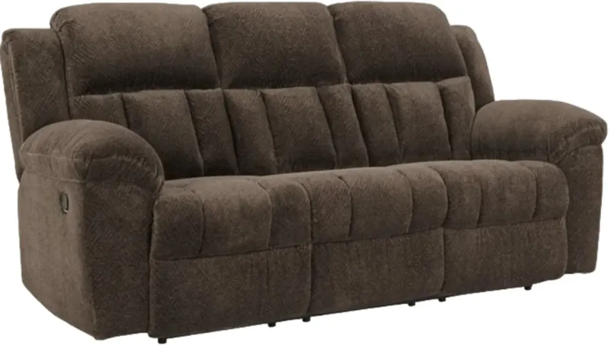 Signature Design by Ashley® Frohn Chocolate Reclining Sofa