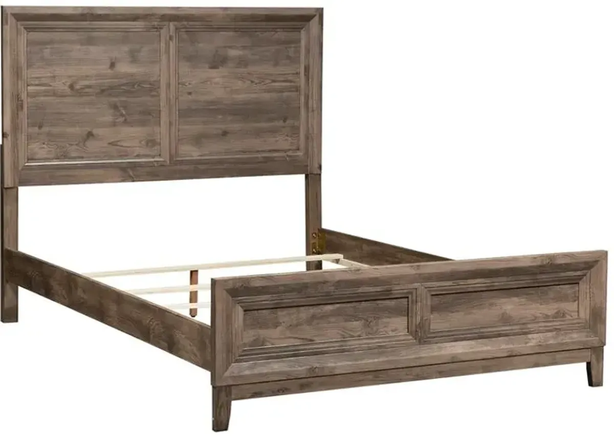 Liberty Furniture Ridgecrest Cobblestone Queen Panel Bed