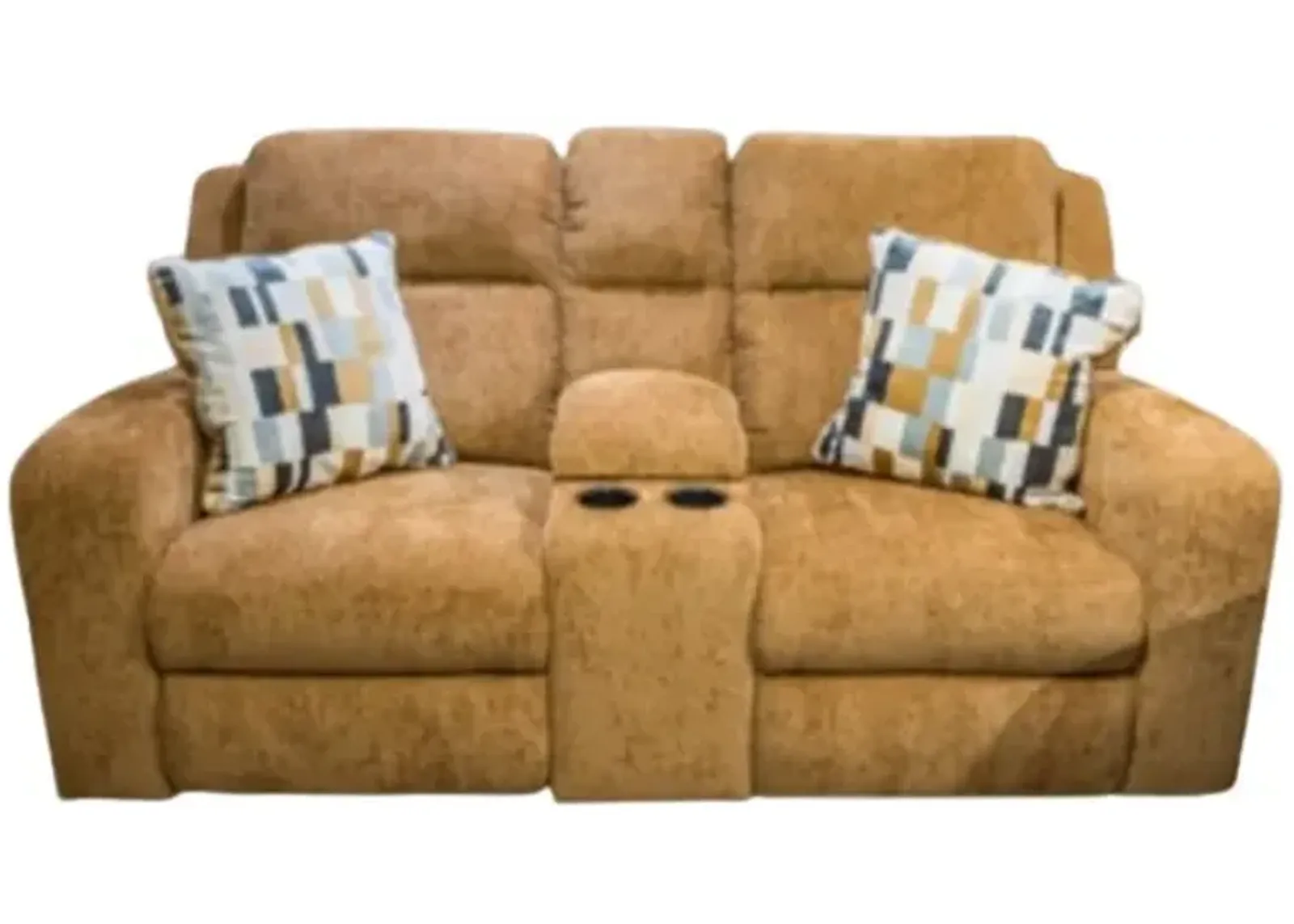 Signature Design by Ashley® Kanlow Honey Reclining Loveseat with Console