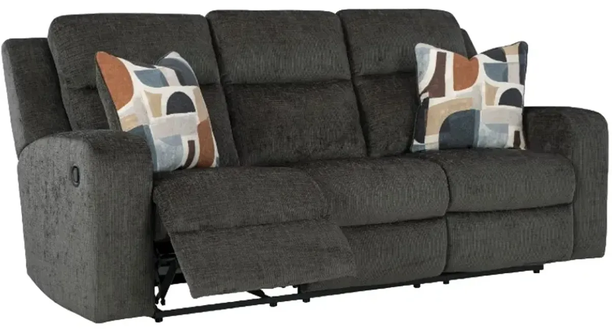 Signature Design by Ashley® Kanlow Dusk Manual Reclining Sofa