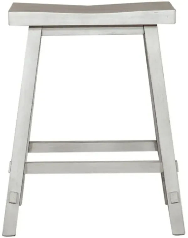 Liberty Furniture Creations II Sawhorse White 24" Counter Stool - Set of 2