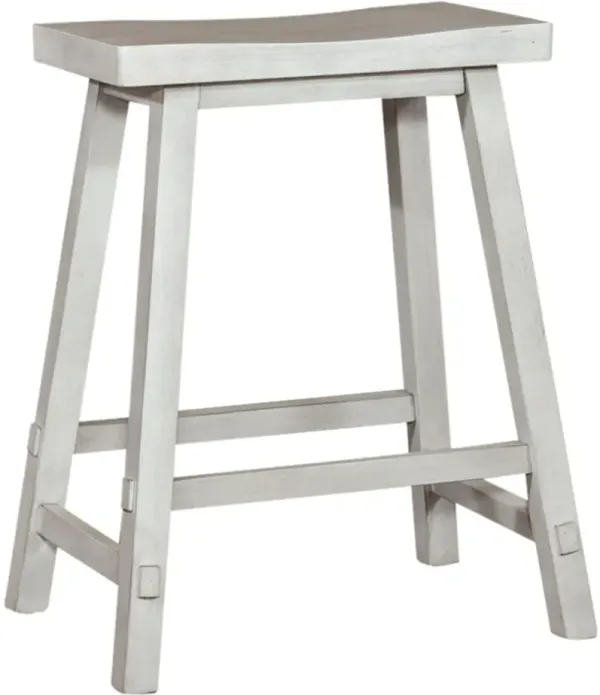 Liberty Furniture Creations II Sawhorse White 24" Counter Stool - Set of 2