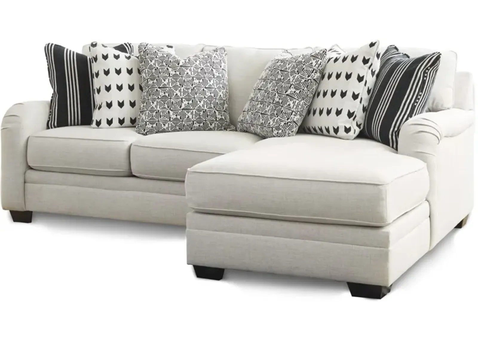 Signature Design by Ashley® Huntsworth 2-Piece Dove Gray Right-Arm Facing Loveseat Sectional and Chaise