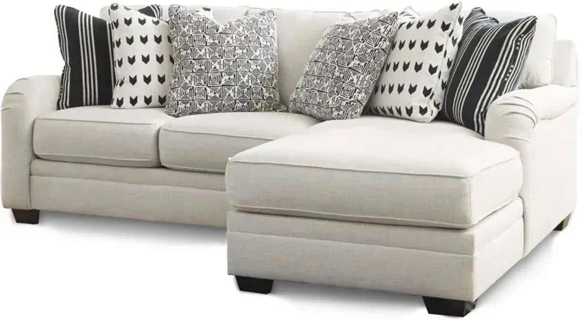 Signature Design by Ashley® Huntsworth 2-Piece Dove Gray Right-Arm Facing Loveseat Sectional and Chaise