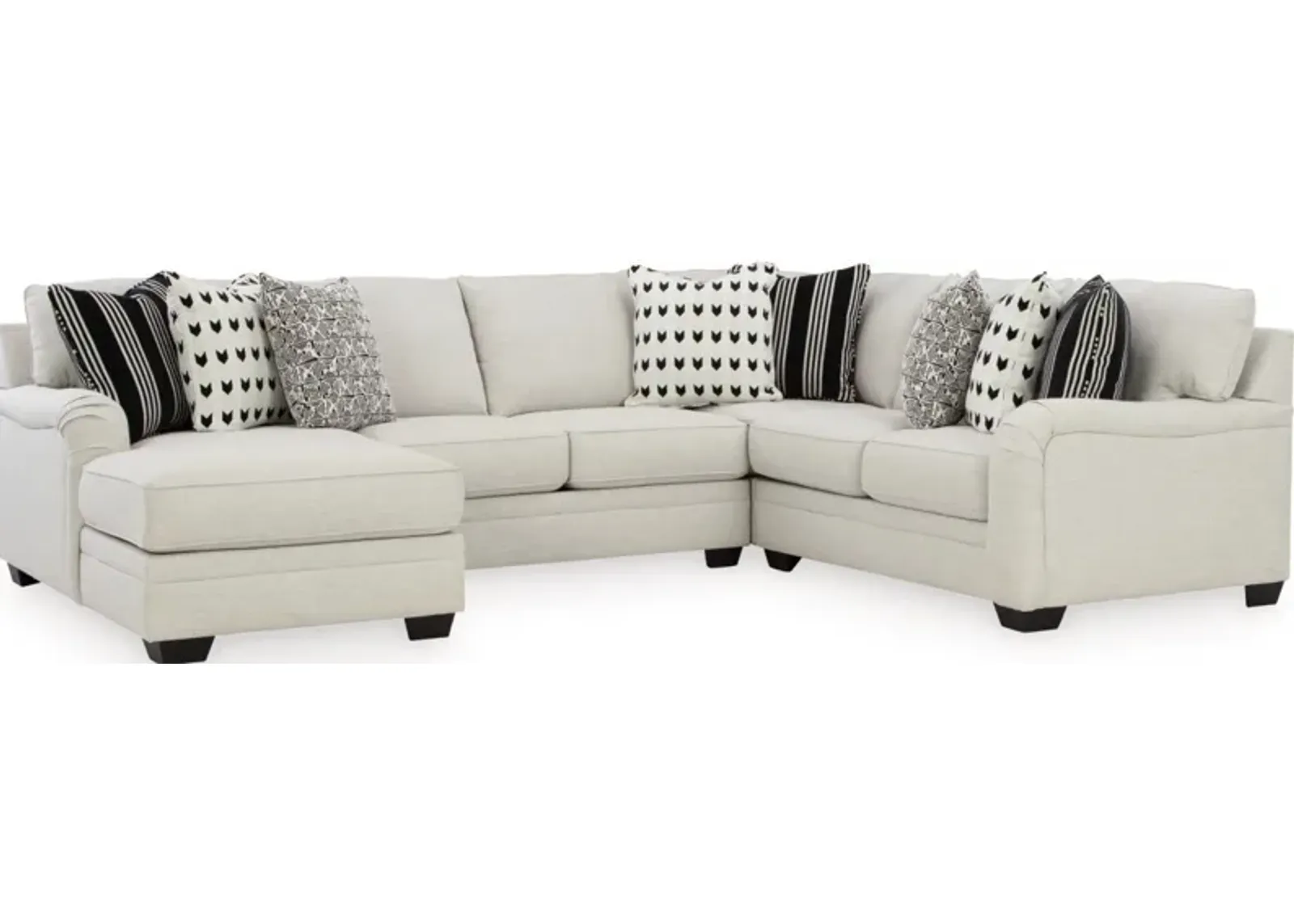 Signature Design by Ashley® Huntsworth 4-Piece Dove Gray Left-Arm Facing Sectional and Chaise