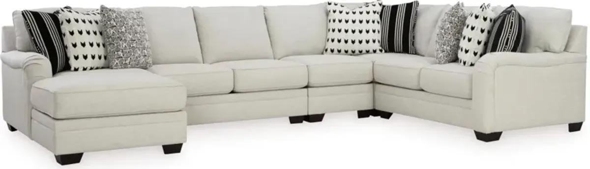 Signature Design by Ashley® Huntsworth 5-Piece Dove Gray Left-Arm Facing Sectional and Chaise