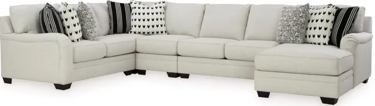 Signature Design by Ashley® Huntsworth 5-Piece Dove Gray Right-Arm Facing Sectional and Chaise