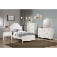 Coaster® Dominique 4-Piece White Twin Youth Panel Bedroom Set