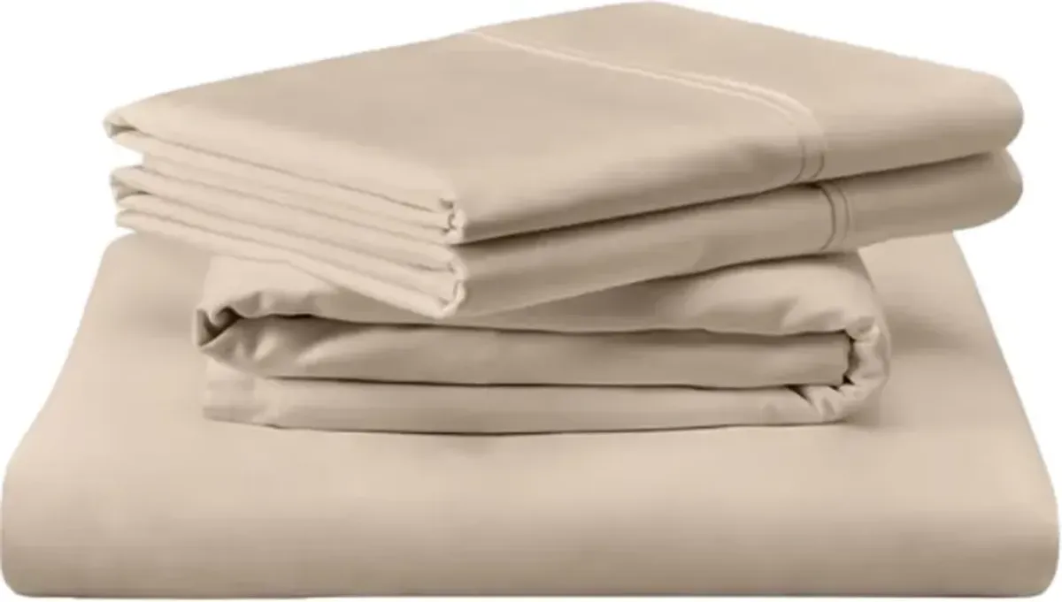 Tempur-Pedic® TEMPUR Luxe 3-Piece Sandstone Egyptian Cotton Twin XL Sheet Set