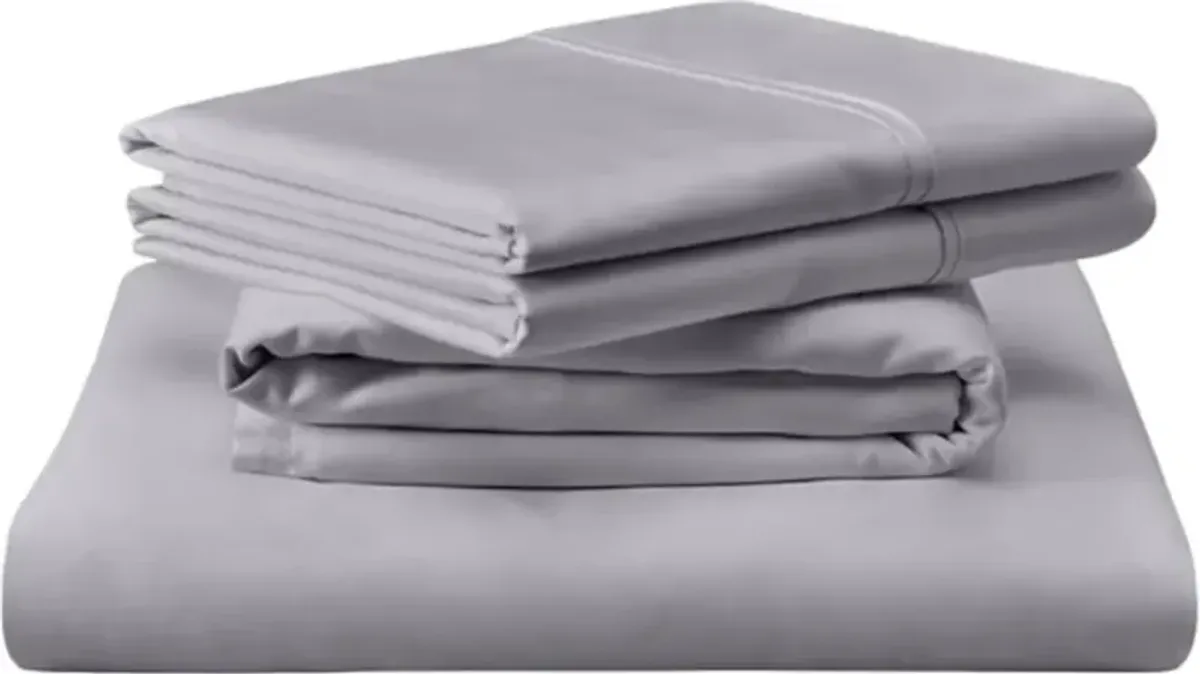 Tempur-Pedic® TEMPUR Luxe Cool Gray Egyptian Cotton Twin Sheet Set