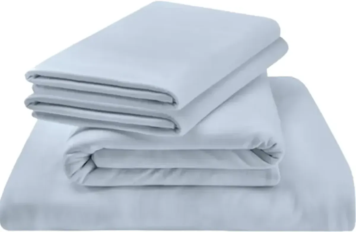 Tempur-Pedic® 3-Piece Sleepy Blue Rayon Twin Sheet Set