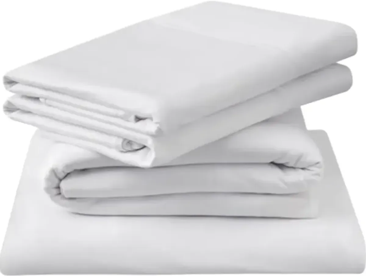 Tempur-Pedic® TEMPUR-Breeze® 5-Piece White TENCEL Lyocell Split California King Sheet Set