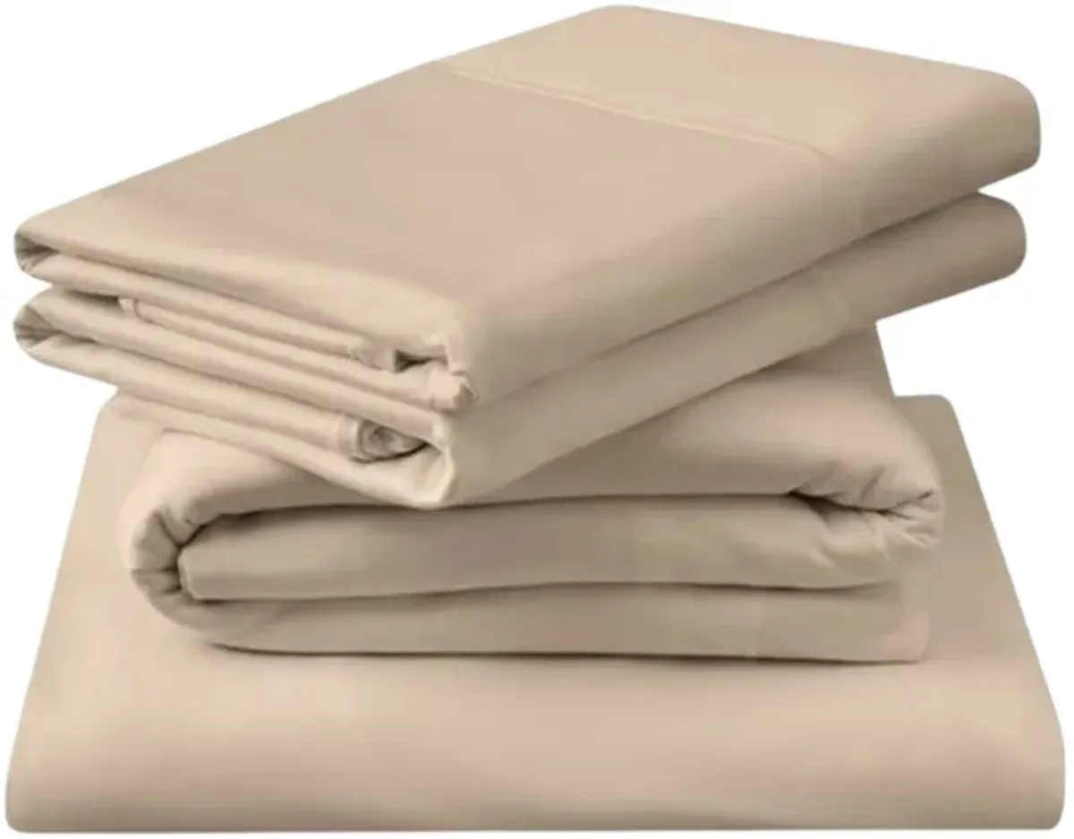 Tempur-Pedic® TEMPUR-Breeze® 4-Piece Sandstone TENCEL Lyocell King Sheet Set