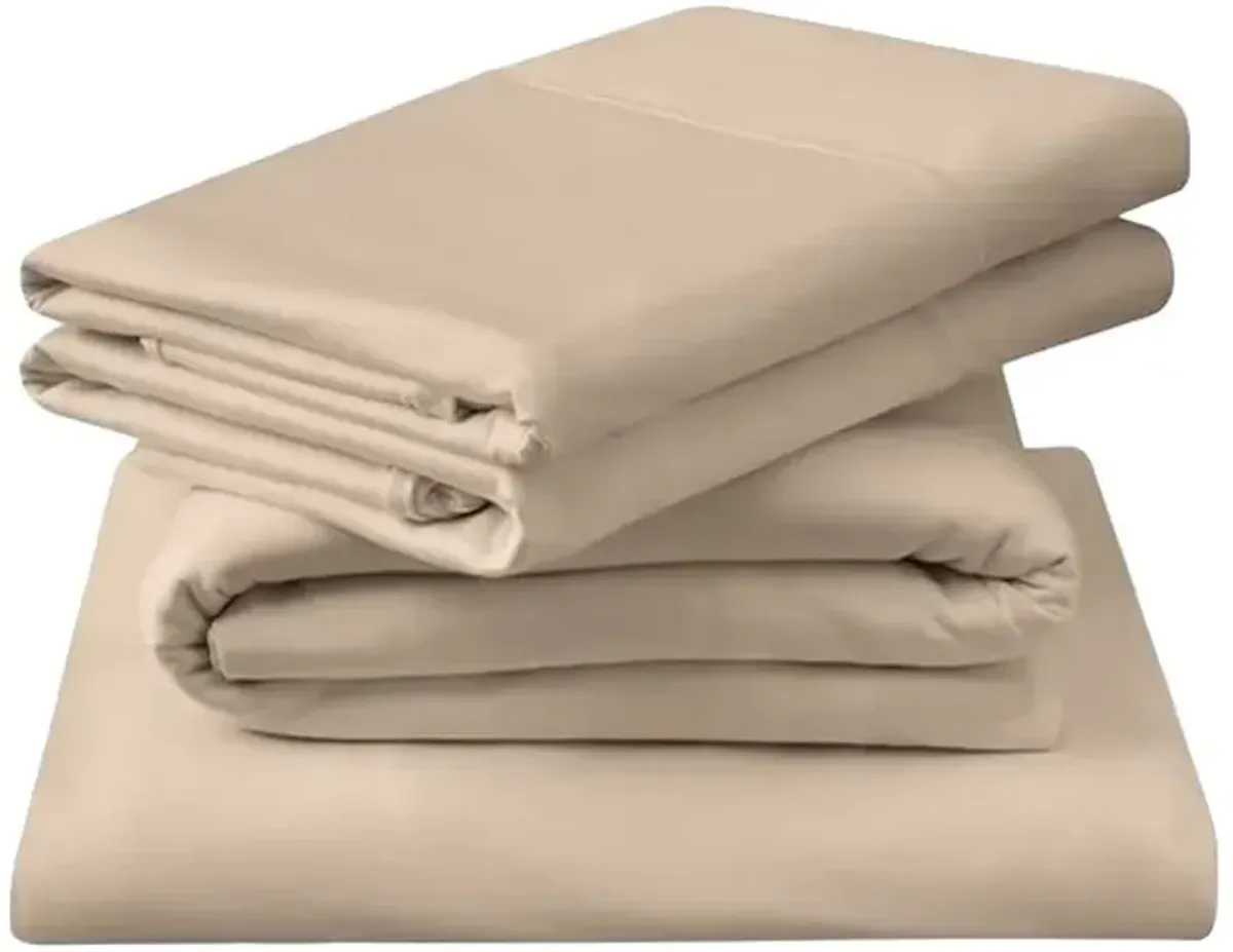 Tempur-Pedic® TEMPUR-Breeze® 4-Piece Sandstone TENCEL Lyocell California King Sheet Set