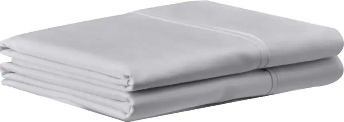 Tempur-Pedic® TEMPUR-Luxe Egyptian 2-Piece Silver Mist Cotton Queen Pillowcase Set