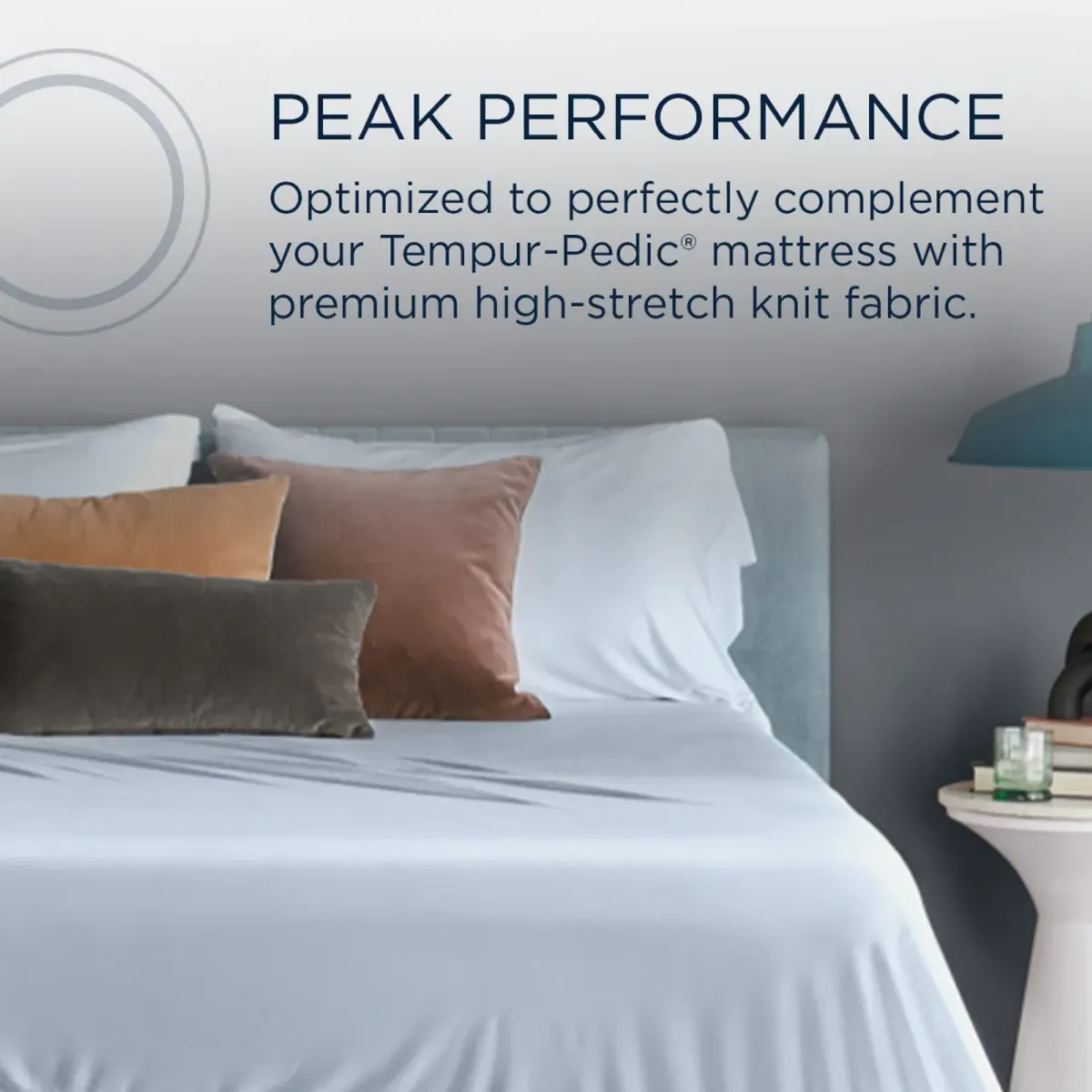Tempur-Pedic® TEMPUR-ProPerformance 2-Piece Sleepy Blue Moisture-Wicking Queen Pillow Cases