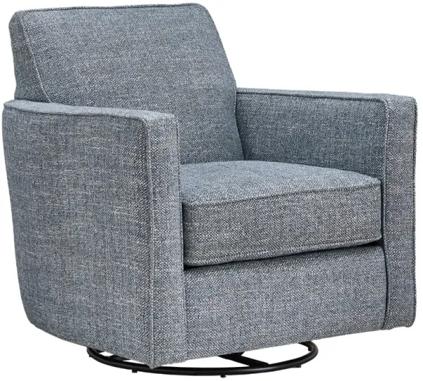 Fusion Furniture Jonah Foam Posey Surf Blue Swivel Glider Chair