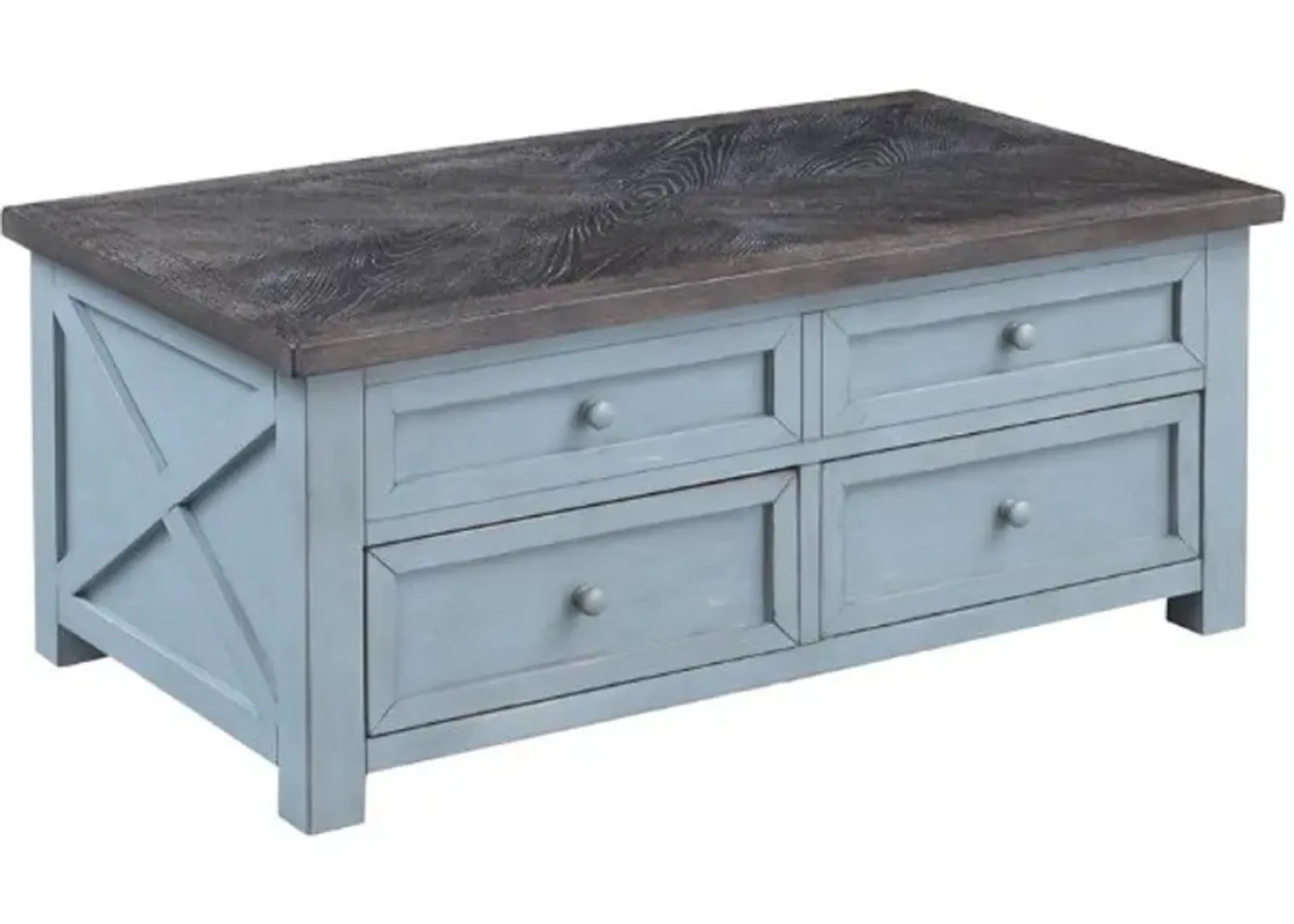 Coast2Coast Home Bar Harbor Blue/Gray Lift Top Cocktail Table