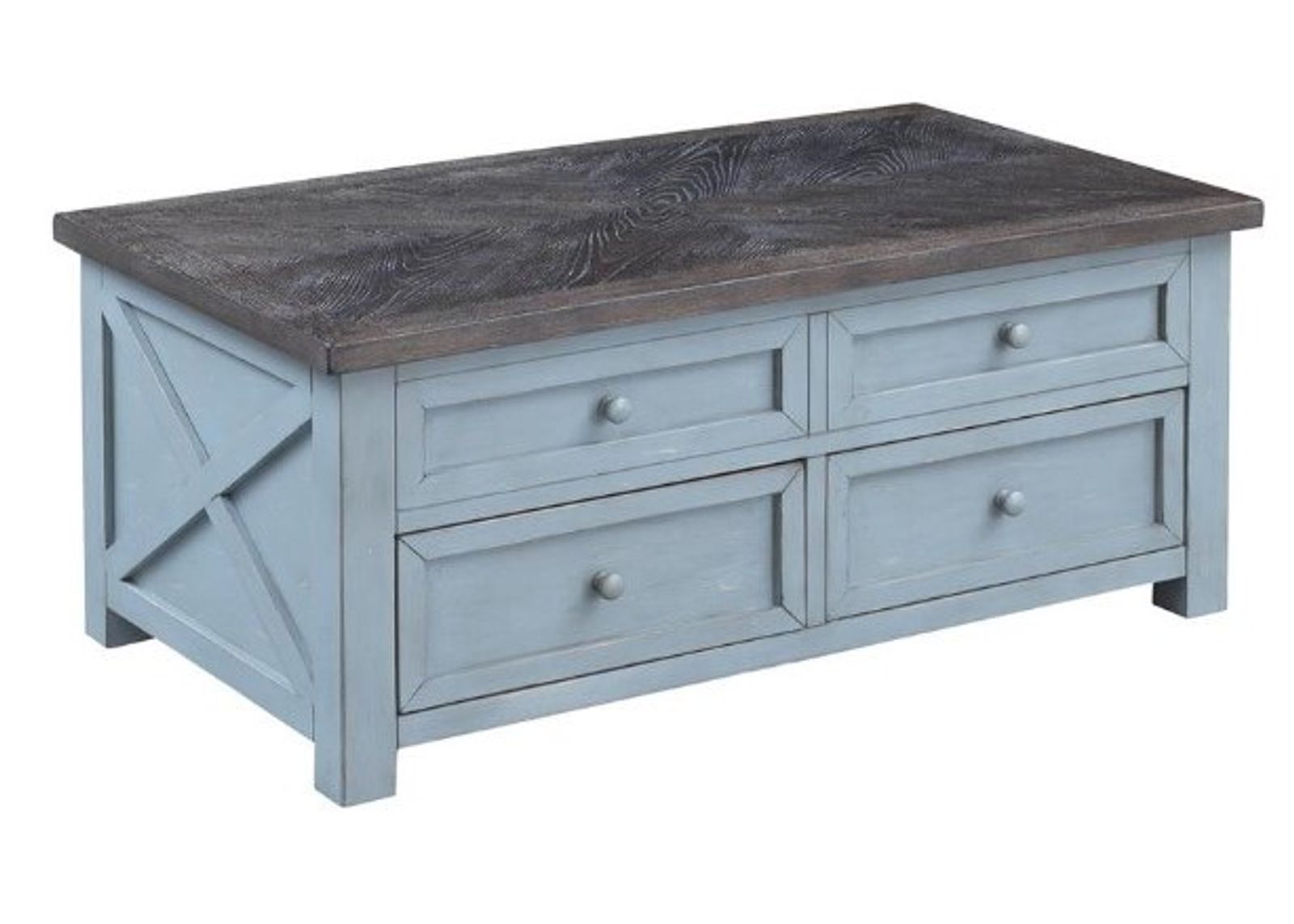 Coast2Coast Home Bar Harbor Blue/Gray Lift Top Cocktail Table