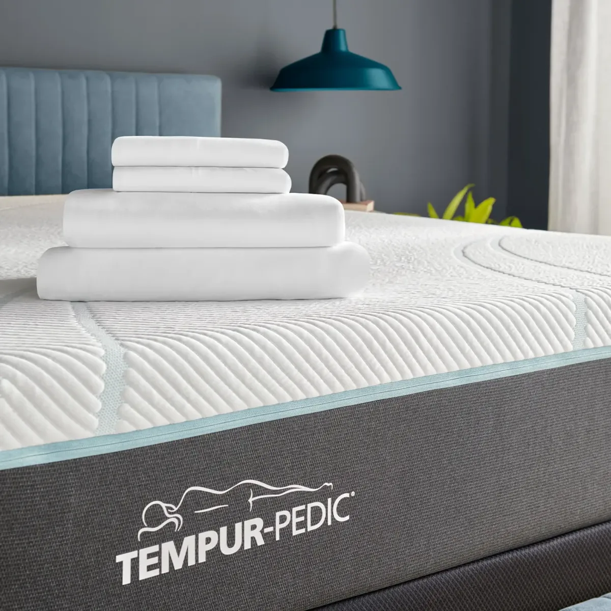 Tempur-Pedic® TEMPUR-ProPerformance 5-Piece White Moisture-Wicking Split California King Sheet Set