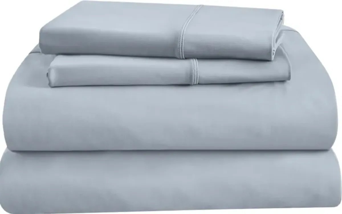 Tempur-Pedic® TEMPUR-ProPerformance 3-Piece Sleepy Blue Moisture-Wicking Twin Sheet Set