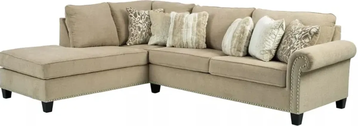 Signature Design by Ashley® Dovemont 2-Piece Putty Left-Arm Facing Sectional and Chaise